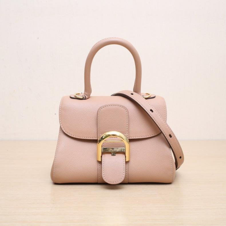 Glossy Mini 20 奶茶色 皮革C 金釦-0