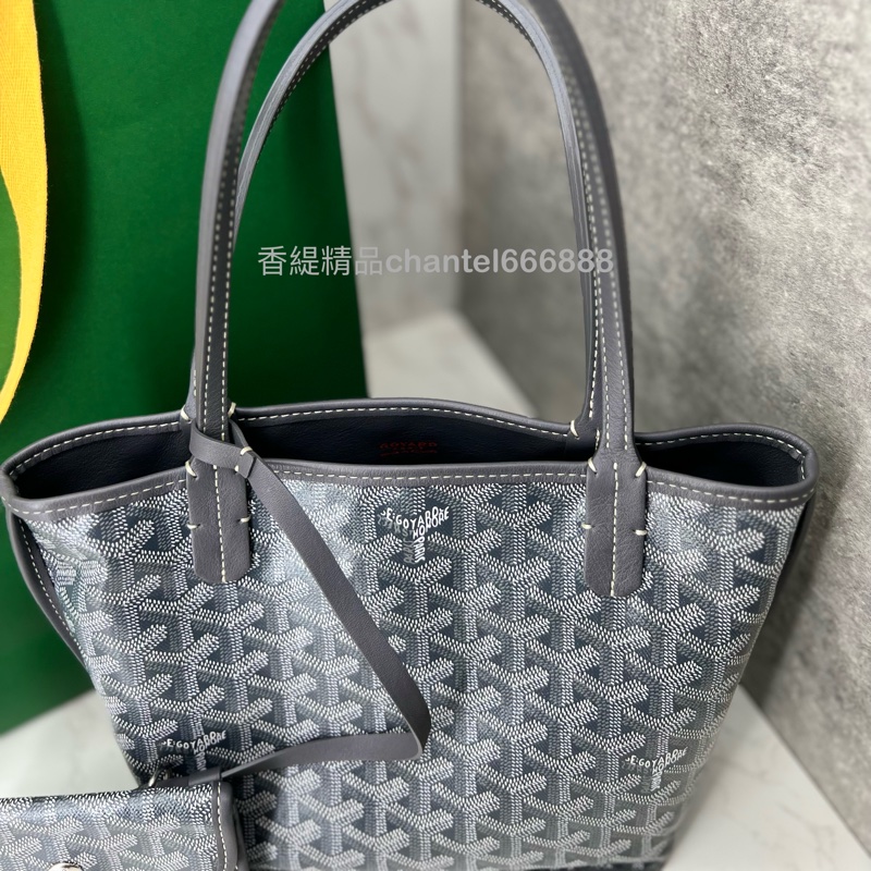 💗香緹國際精品💗 Goyard mini tote 灰色 新包味明顯 包況極好 有購證-1