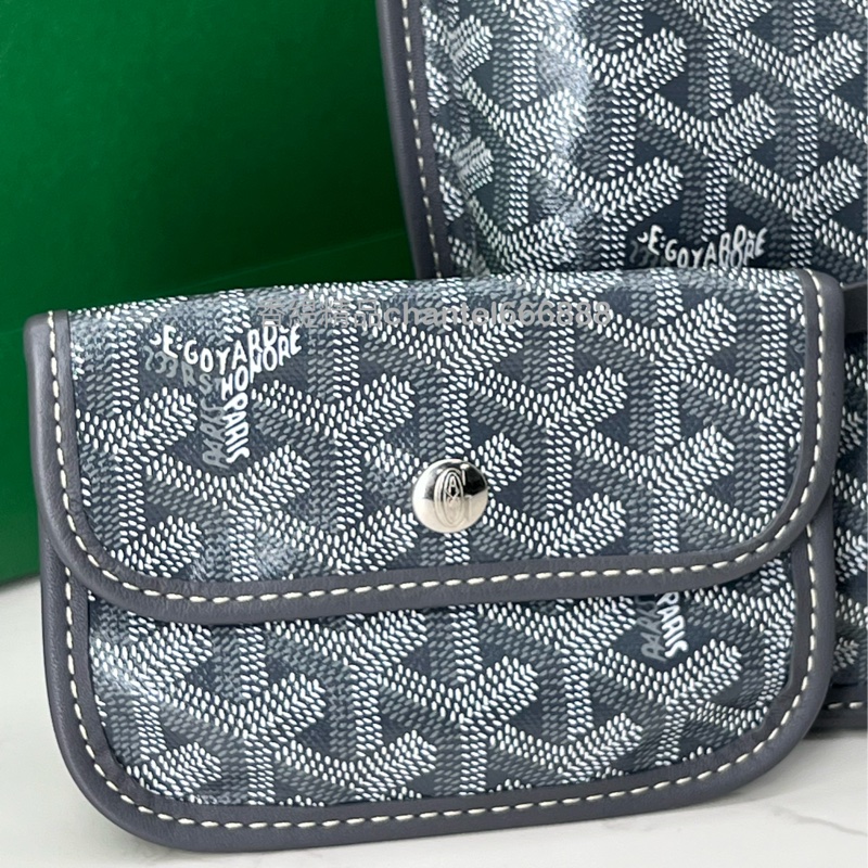 💗香緹國際精品💗 Goyard mini tote 灰色 新包味明顯 包況極好 有購證-3