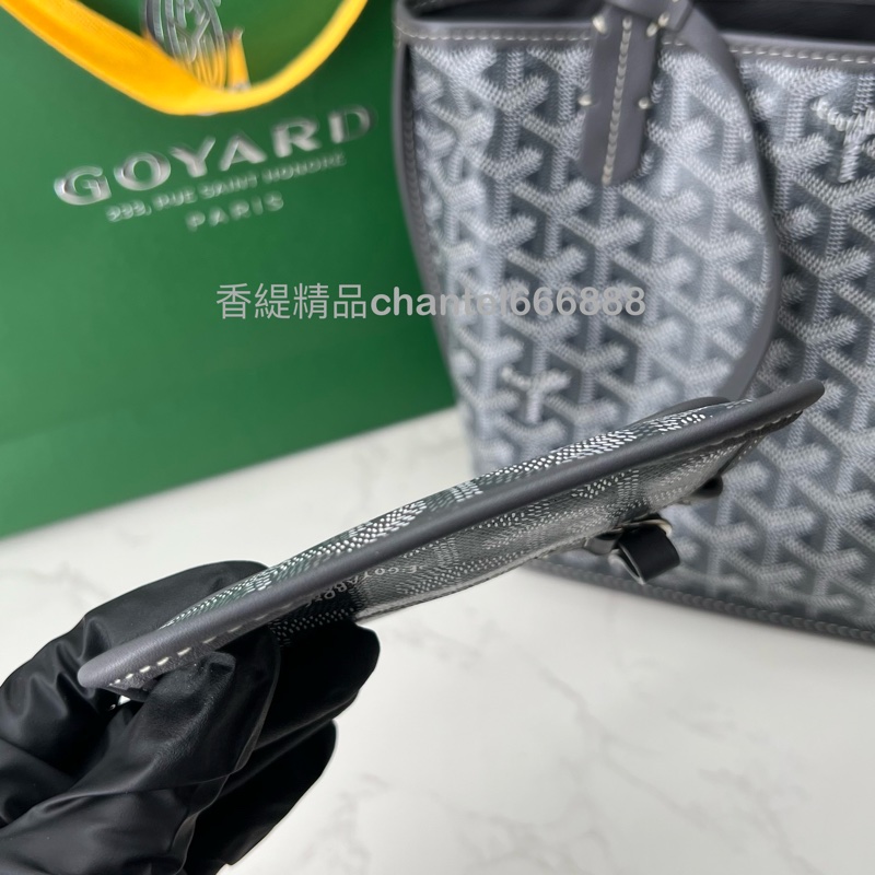 💗香緹國際精品💗 Goyard mini tote 灰色 新包味明顯 包況極好 有購證-5
