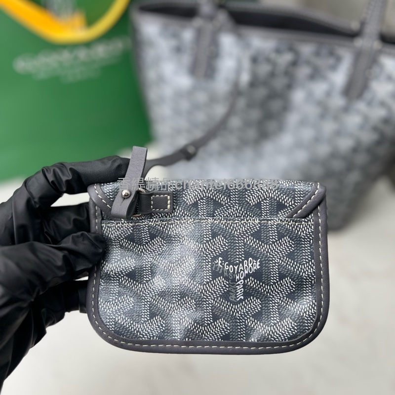 💗香緹國際精品💗 Goyard mini tote 灰色 新包味明顯 包況極好 有購證-9