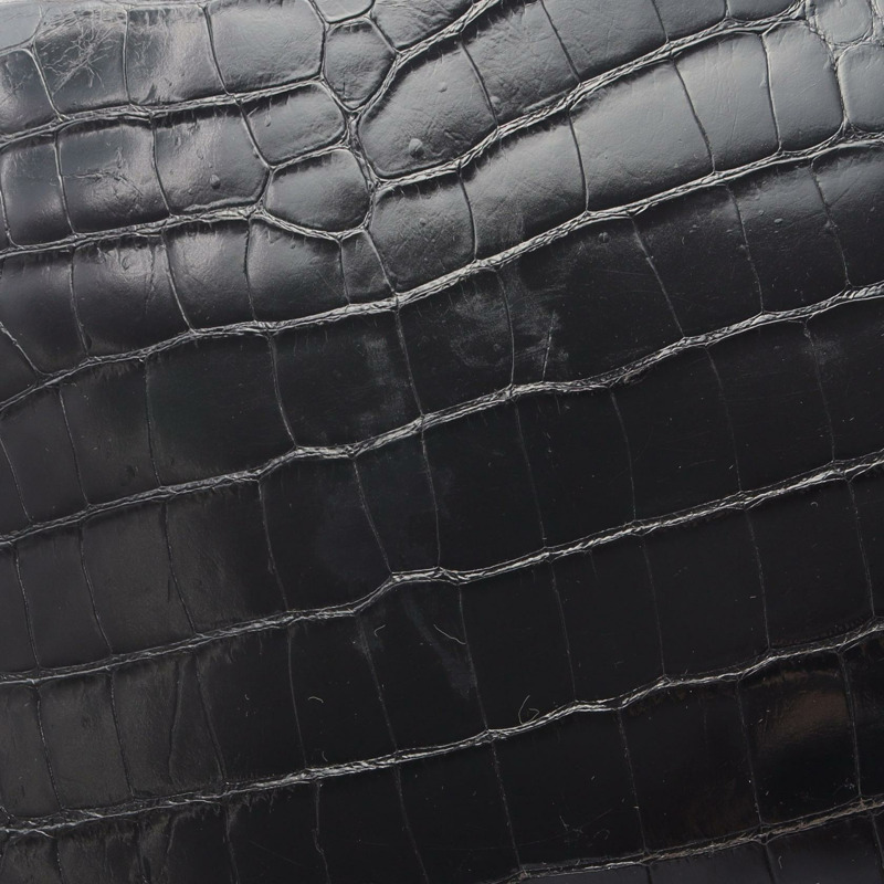 HERMES Kelly 32 手提包 鱷魚皮 Lycee 黑色 二手 女士-8