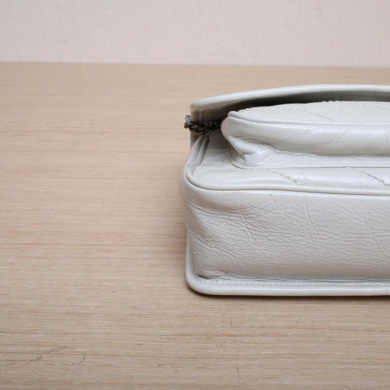 Niki Mini 21 D扣 米白色 皮革C 銀扣-2