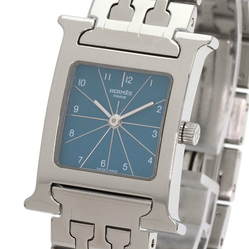 愛馬仕 HH1.210 H 手錶 Blue Jean 不鏽鋼/SS 女士腕錶-2