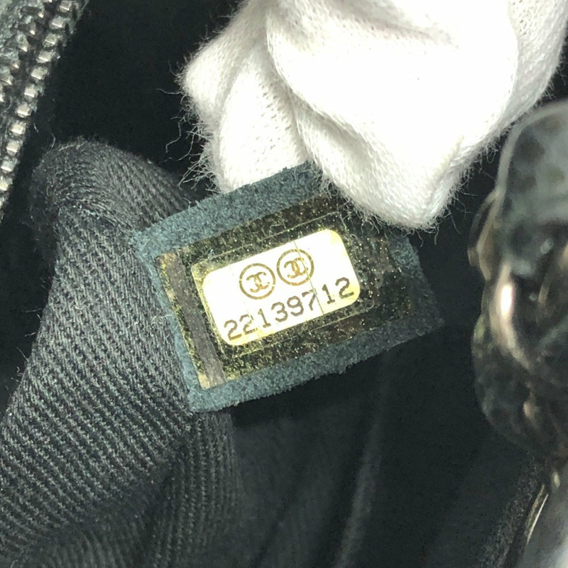 CHANEL CC Coco Mark 托特包,鏈條手提包,單肩魚子醬皮革,女款,灰色-13