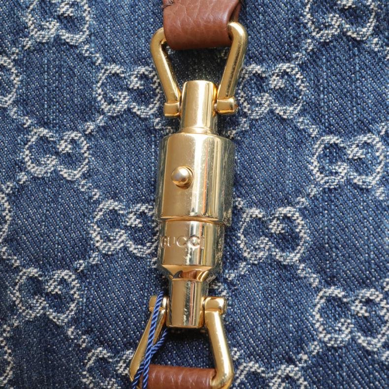 Jackie 1961 小號 藍色 牛仔布 金扣-4