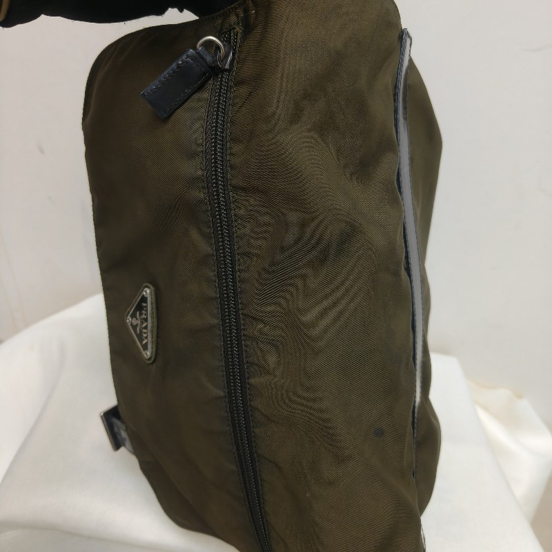 ㊣✨PRADA✨（附防塵袋）普拉達 墨綠色 帆布 皮革 口袋 郵差包 肩背包 斜背包 /二手包/二手精品🌳二手樹屋🌳-5