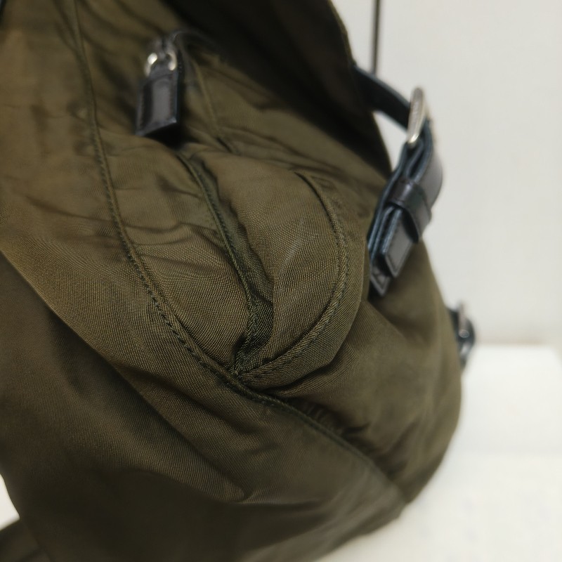 ㊣✨PRADA✨（附防塵袋）普拉達 墨綠色 帆布 皮革 口袋 郵差包 肩背包 斜背包 /二手包/二手精品🌳二手樹屋🌳-9