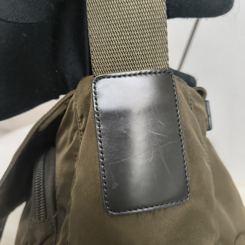 ㊣✨PRADA✨（附防塵袋）普拉達 墨綠色 帆布 皮革 口袋 郵差包 肩背包 斜背包 /二手包/二手精品🌳二手樹屋🌳-22