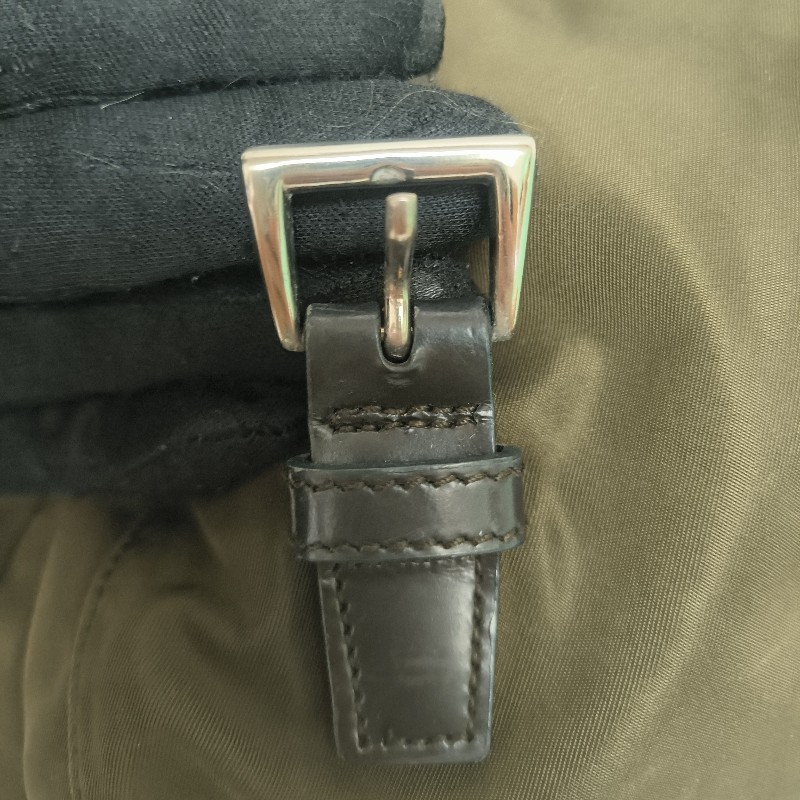 ㊣✨PRADA✨（附防塵袋）普拉達 墨綠色 帆布 皮革 口袋 郵差包 肩背包 斜背包 /二手包/二手精品🌳二手樹屋🌳-32