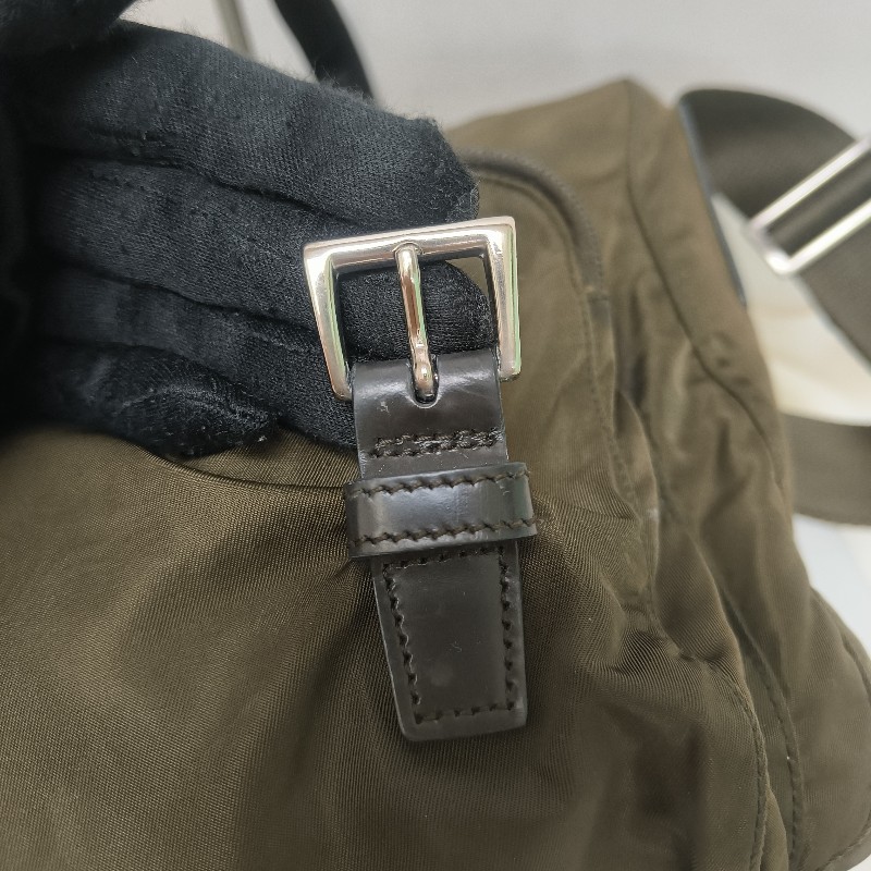 ㊣✨PRADA✨（附防塵袋）普拉達 墨綠色 帆布 皮革 口袋 郵差包 肩背包 斜背包 /二手包/二手精品🌳二手樹屋🌳-33