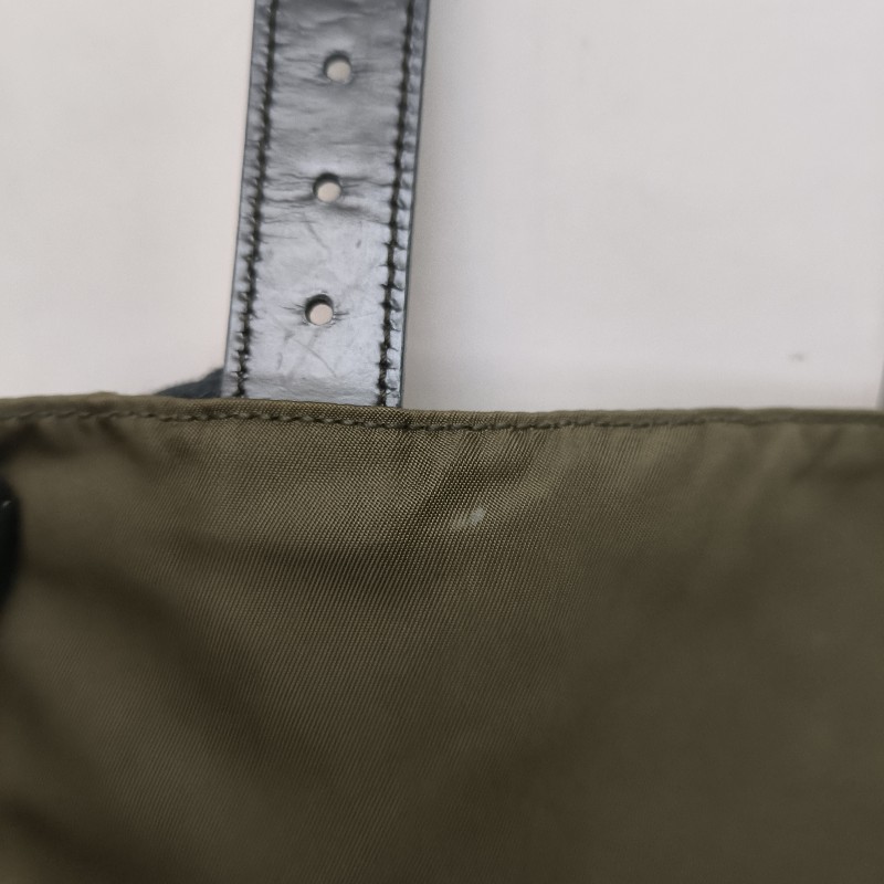 ㊣✨PRADA✨（附防塵袋）普拉達 墨綠色 帆布 皮革 口袋 郵差包 肩背包 斜背包 /二手包/二手精品🌳二手樹屋🌳-36