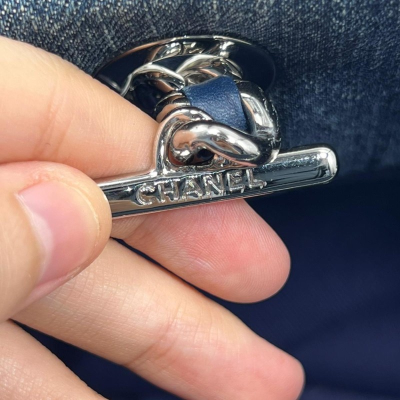 Chanel Demin chain tote bag-23