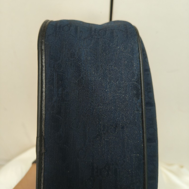 🔥衝破200銷售🔥【限時降價回饋至9/21】㊣✨Christian Dior✨迪奧 CD 深藍色 老花 刺繡 牛皮 肩背包 郵差包 信封包 斜背包/二手包/保證正品🌳二手樹屋🌳-11