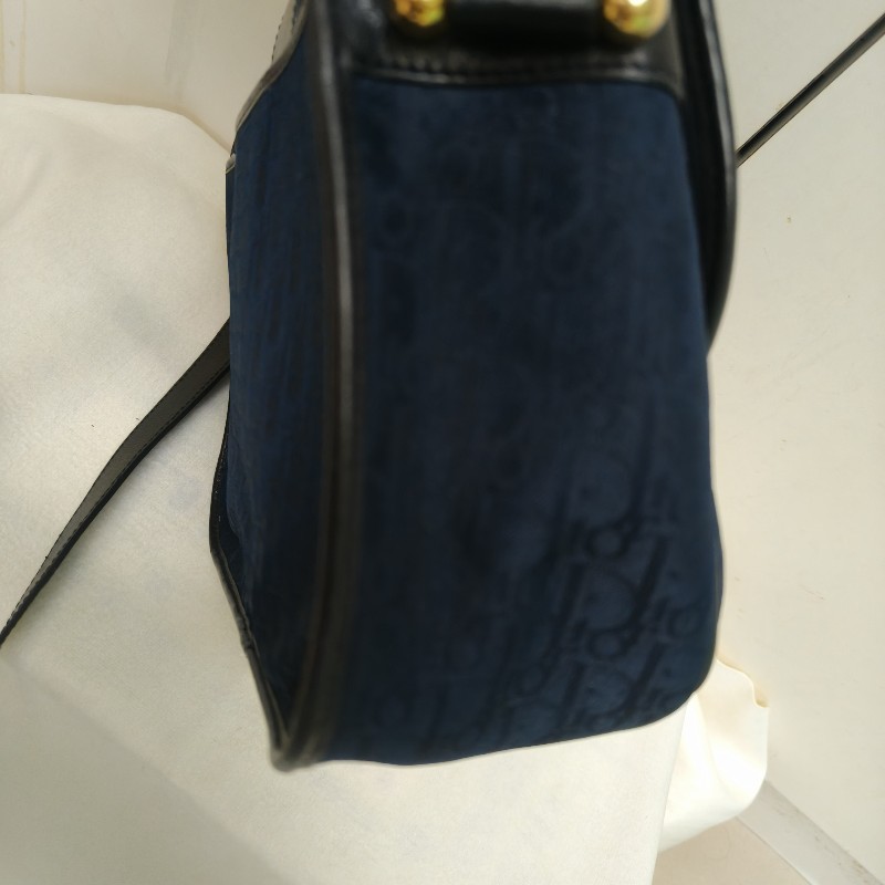 🔥衝破200銷售🔥【限時降價回饋至9/21】㊣✨Christian Dior✨迪奧 CD 深藍色 老花 刺繡 牛皮 肩背包 郵差包 信封包 斜背包/二手包/保證正品🌳二手樹屋🌳-26