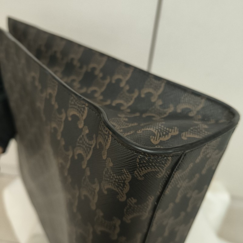 【8成新】㊣✨CELINE✨(附防塵袋)經典 凱旋門 老花 TRIOMPHE 大款 緹花 印字 琴譜包 文件包 通勤包 手提包 斜背包 肩背包/二手包/保證正品🌳二手樹屋🌳-7