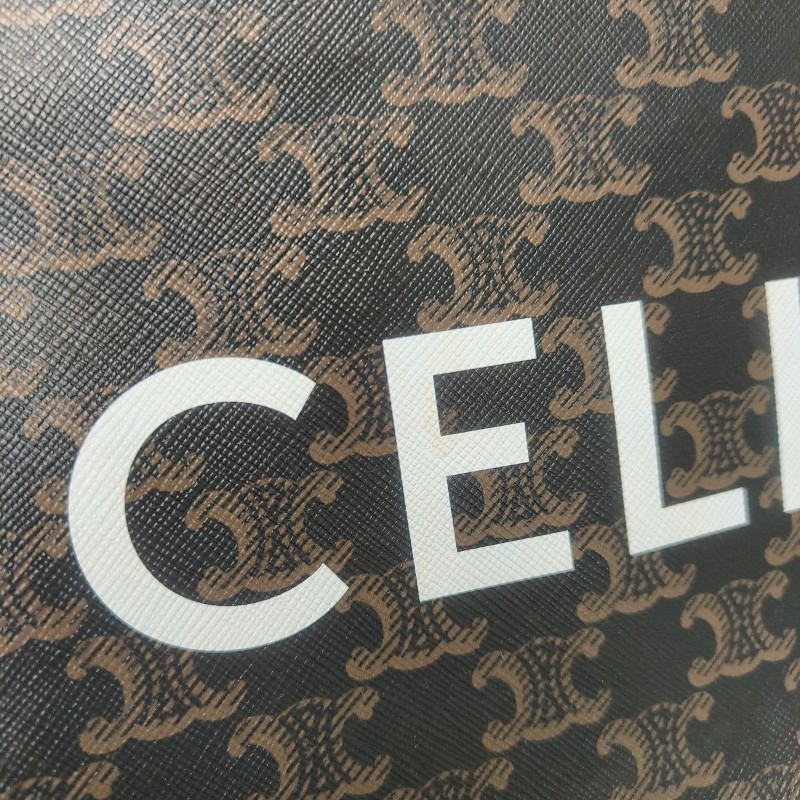 【8成新】㊣✨CELINE✨(附防塵袋)經典 凱旋門 老花 TRIOMPHE 大款 緹花 印字 琴譜包 文件包 通勤包 手提包 斜背包 肩背包/二手包/保證正品🌳二手樹屋🌳-17