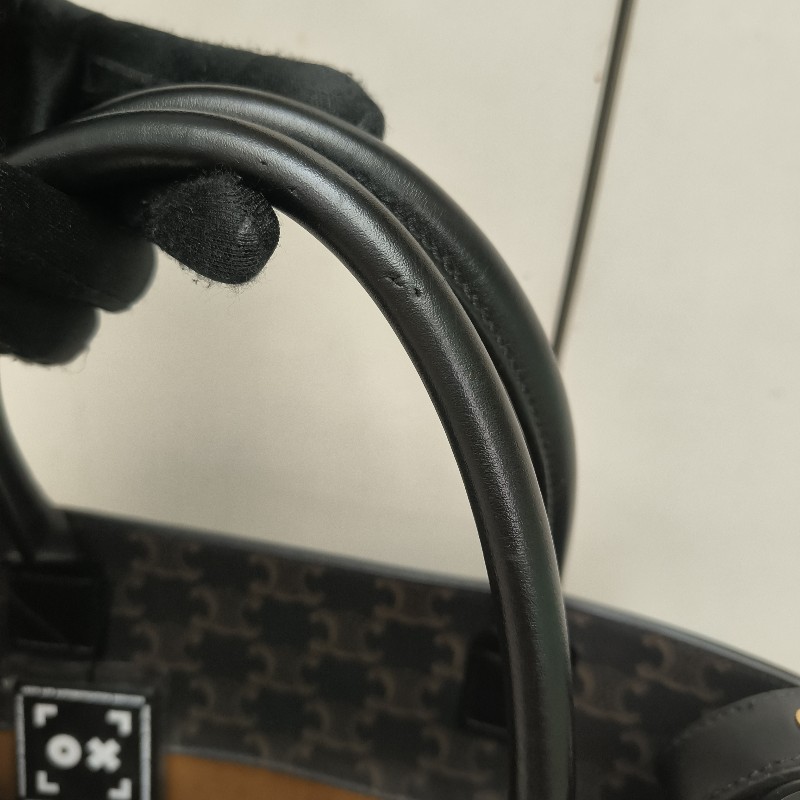 【8成新】㊣✨CELINE✨(附防塵袋)經典 凱旋門 老花 TRIOMPHE 大款 緹花 印字 琴譜包 文件包 通勤包 手提包 斜背包 肩背包/二手包/保證正品🌳二手樹屋🌳-29