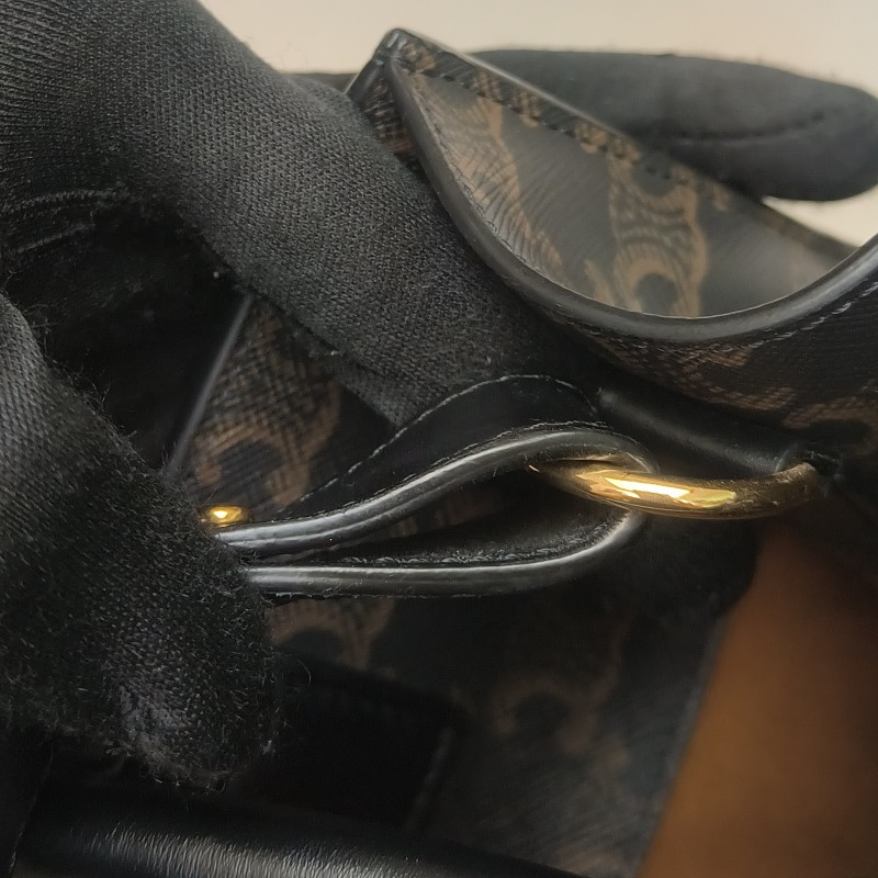 【8成新】㊣✨CELINE✨(附防塵袋)經典 凱旋門 老花 TRIOMPHE 大款 緹花 印字 琴譜包 文件包 通勤包 手提包 斜背包 肩背包/二手包/保證正品🌳二手樹屋🌳-57