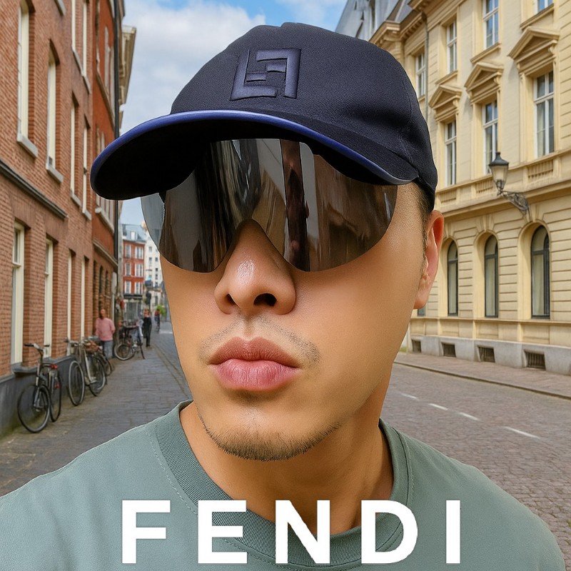 🔥10/3-10/31週年慶🔥【超狂優惠】【9成新】㊣✨ FENDI ✨(附防塵袋)芬迪 黑色 FF 皮革 墨鏡 棒球帽 帽子 遮陽帽/二手精品/配件🌳二手樹屋🌳-0