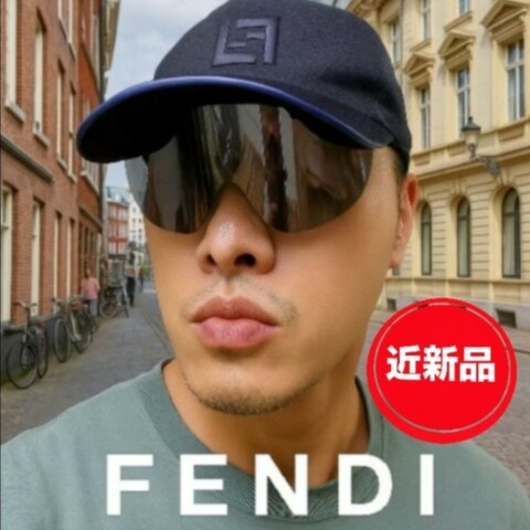 ✈️老闆出國不在‼️狂降甜價至4/5(原13800)【9成新】㊣✨ FENDI ✨(附防塵袋)芬迪 黑色 FF 皮革 墨鏡 兩用 棒球帽 帽子 遮陽帽/二手精品/配件🌳二手樹屋🌳