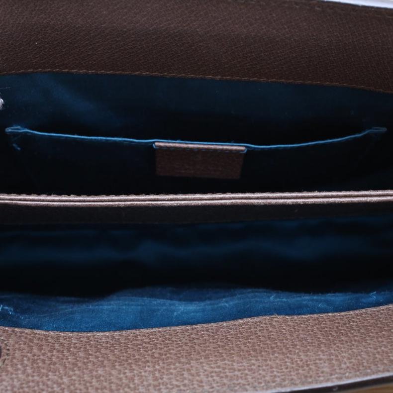 Ophidia 夾子包 小號 26 老花 PVC 金扣-5