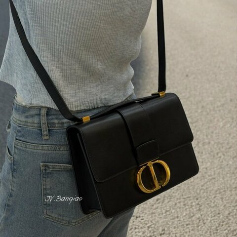DIOR包包 30 Montaigne黑金蒙田 M9203UMOS