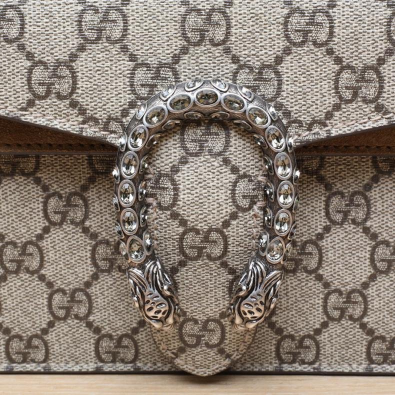 Dionysus 酒神 小號 25 老花 PVC 鑽扣-4