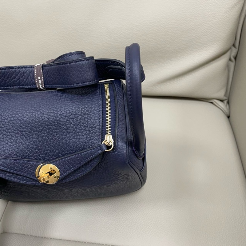 🌈Hermes💙Mini Lindy一代💙午夜藍金扣🌈98新🌟TC皮🌟Stamp U🌟已Hold🌟-3