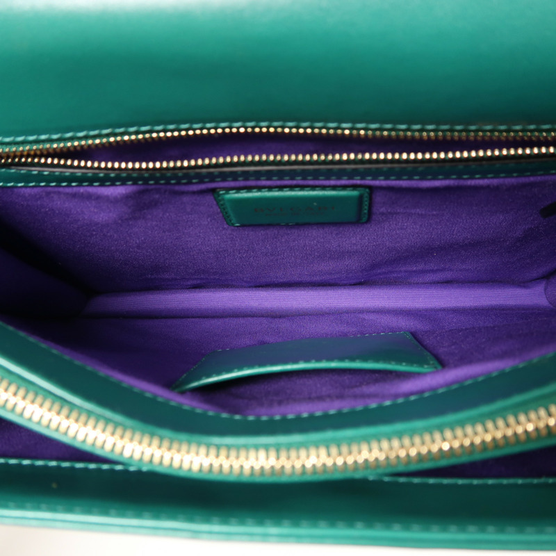 BVLGARI 牛皮皮革Serpenti Forever金扣鏈帶肩背袋-4