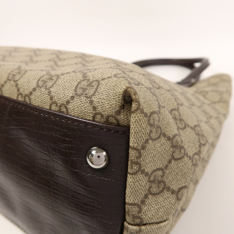 GUCCI 塗層帆布Shoulder Bag銀扣肩背袋-9