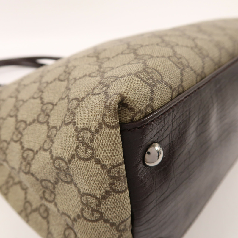 GUCCI 塗層帆布Shoulder Bag銀扣肩背袋-12