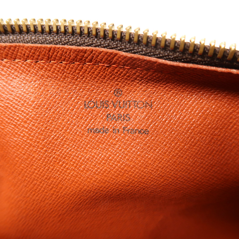 LOUIS VUITTON Damier Papillon PM金扣手挽袋棕色-5