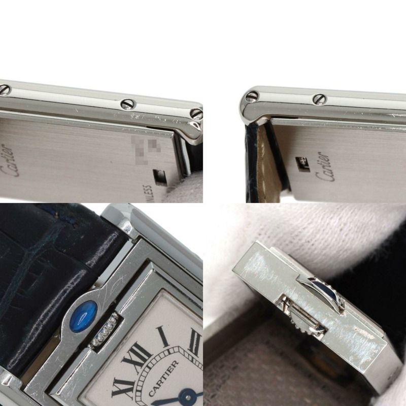卡地亞 Tank Basculante SM W1011158 不鏽鋼/皮革女士手錶-7