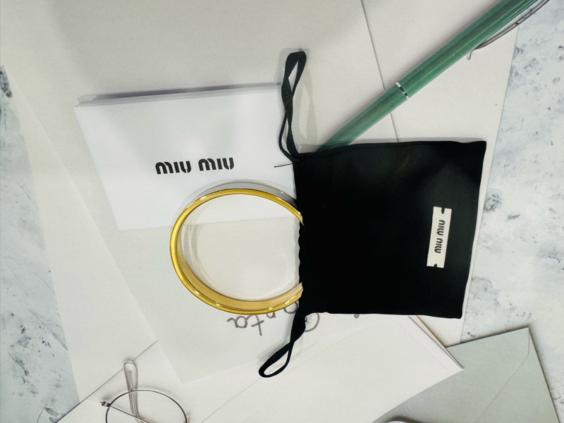 全新正品 MIUMIU 手鐲 5JB408 2F6T 白色-5