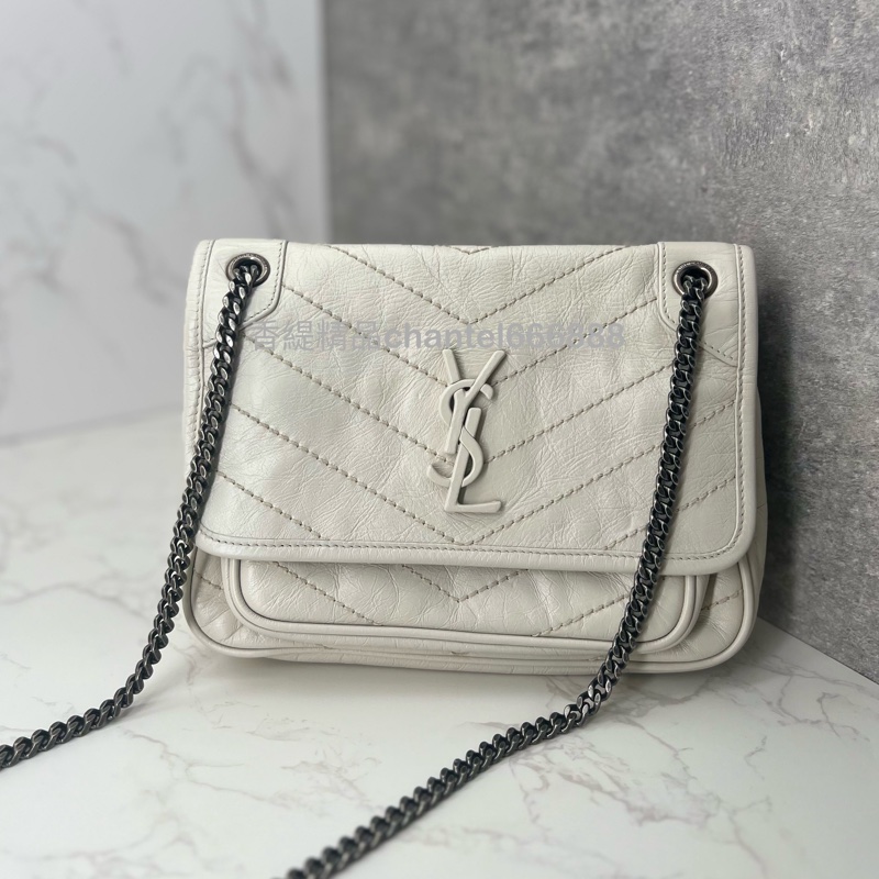 (已售出)💗香緹國際精品💗 YSL 聖羅蘭 Niki bb #奶油白-0
