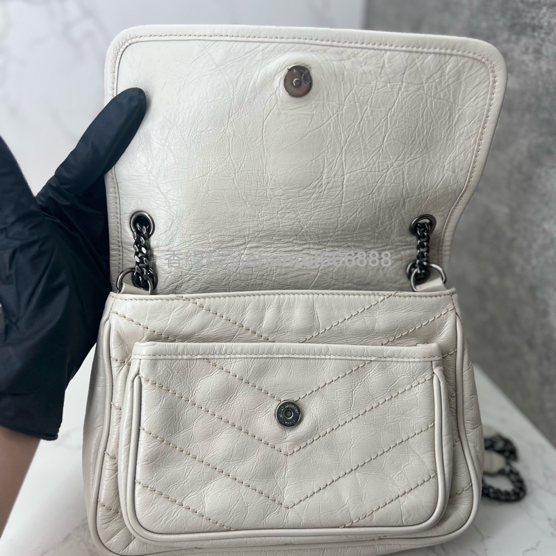 (已售出)💗香緹國際精品💗 YSL 聖羅蘭 Niki bb #奶油白-6