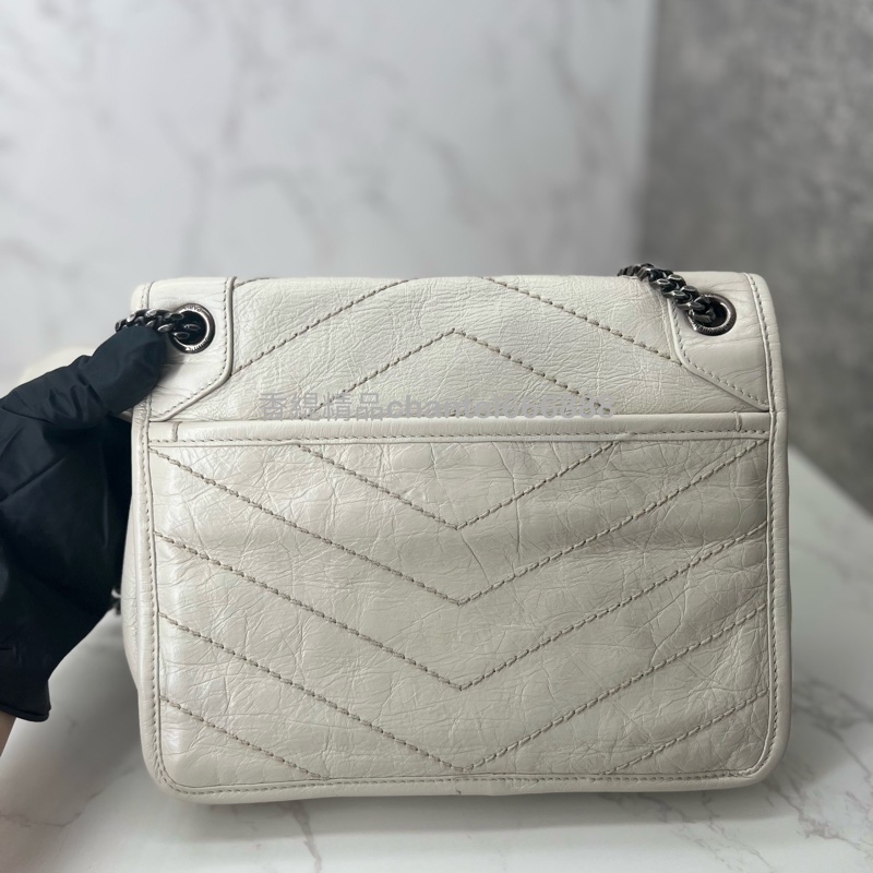 (已售出)💗香緹國際精品💗 YSL 聖羅蘭 Niki bb #奶油白-14