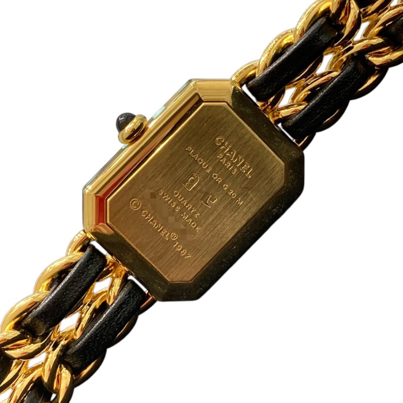 CHANEL 香奈兒 H0001 Premiere M 方糖 石英錶 黑金-1