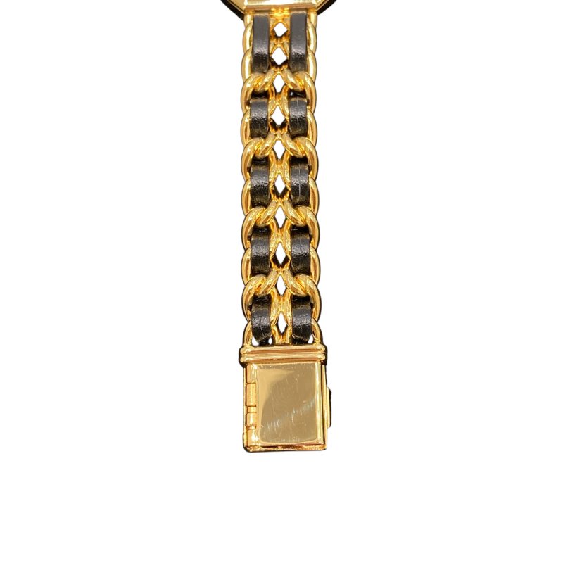 CHANEL 香奈兒 H0001 Premiere M 方糖 石英錶 黑金-3