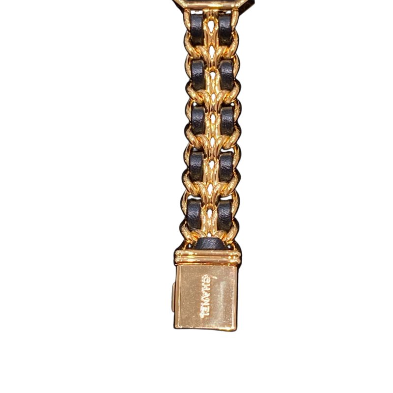 CHANEL 香奈兒 H0001 Premiere M 方糖 石英錶 黑金-2
