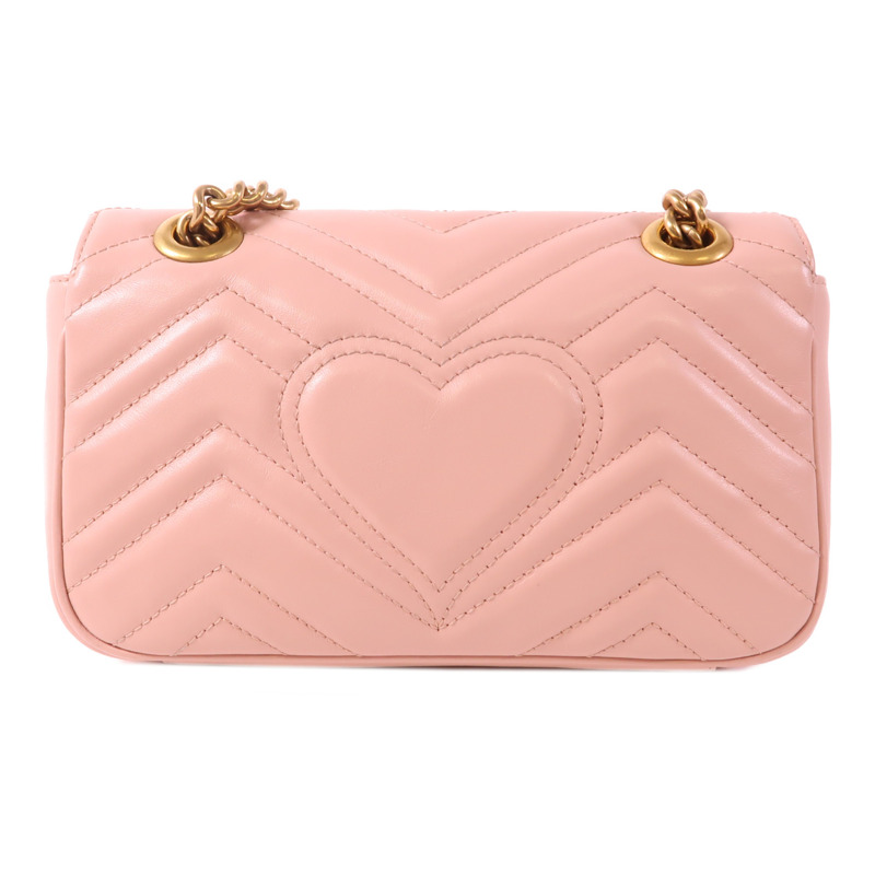 GUCCI 牛皮皮革GG Marmont金扣肩背袋-1