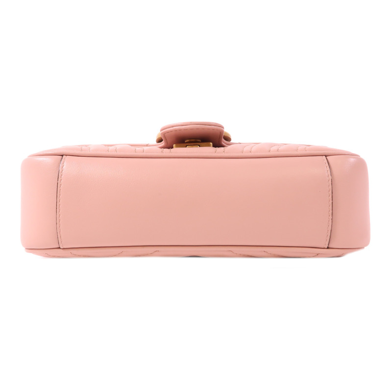 GUCCI 牛皮皮革GG Marmont金扣肩背袋-3