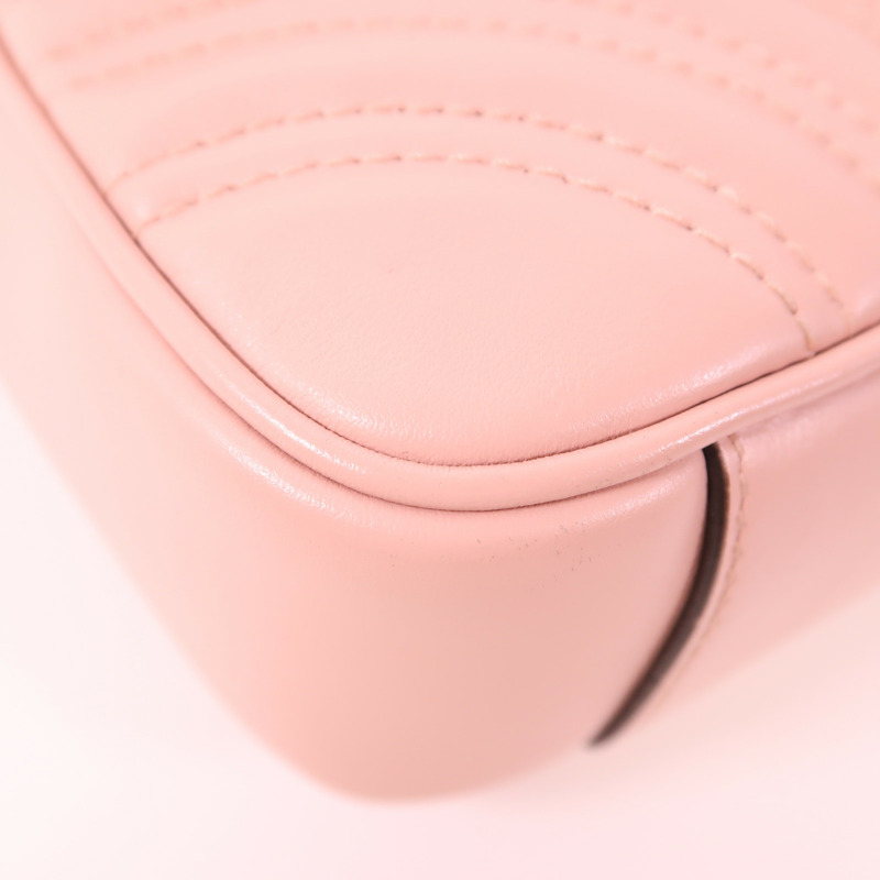 GUCCI 牛皮皮革GG Marmont金扣肩背袋-10