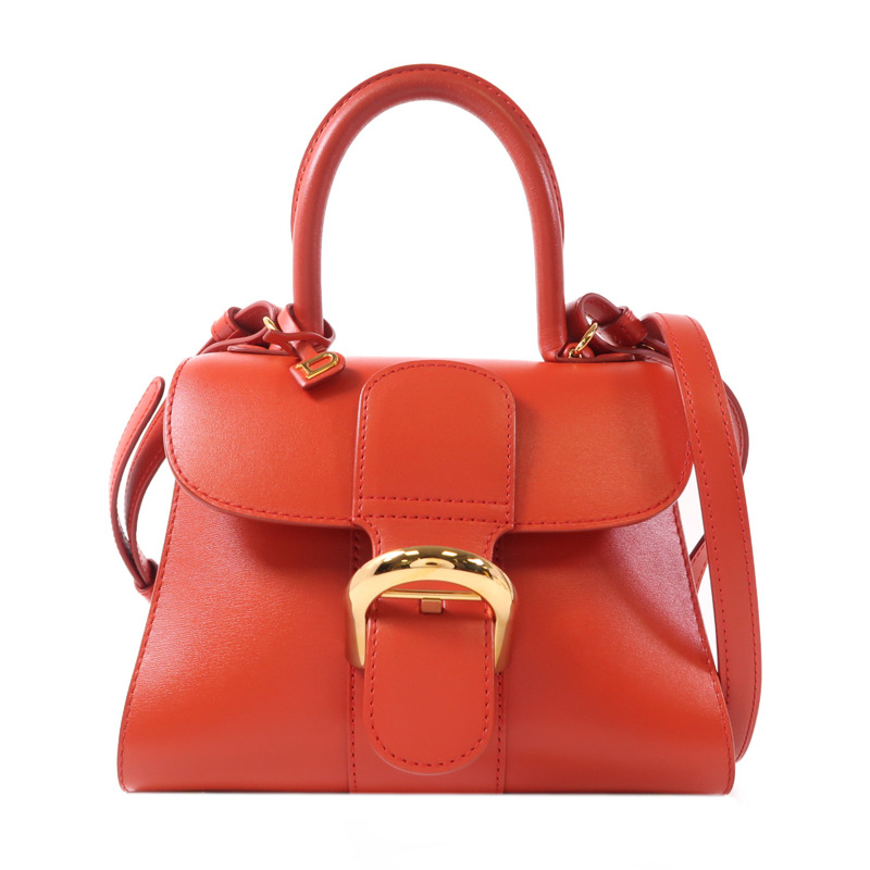 Delvaux 牛皮皮革Brillant Mini金扣手挽肩背兩用袋-0