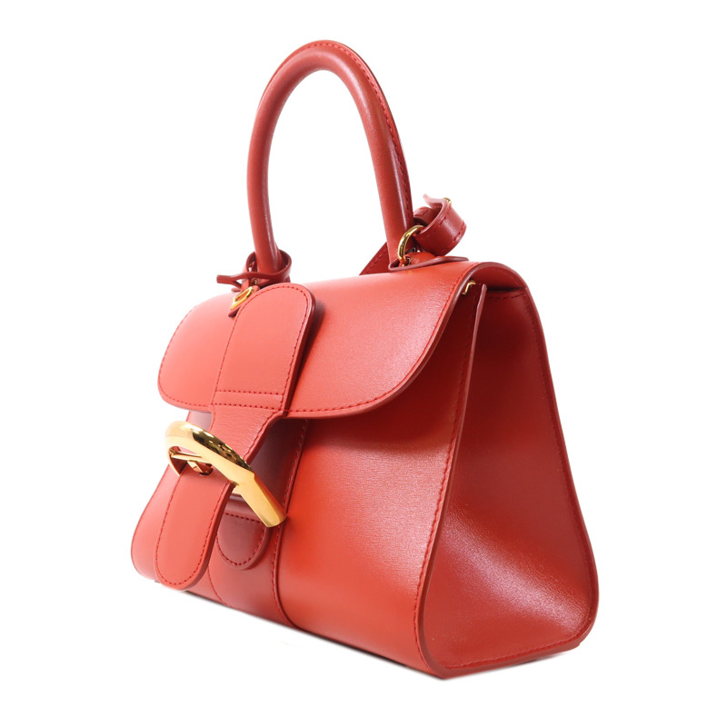 Delvaux 牛皮皮革Brillant Mini金扣手挽肩背兩用袋-2