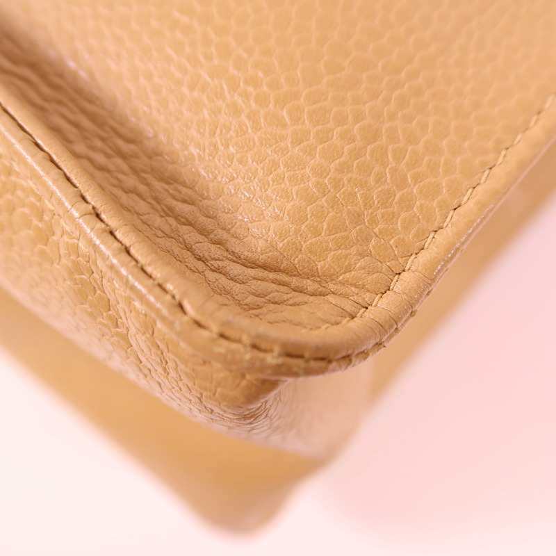 CHANEL 牛皮皮革Vintage Large Tote Bag金扣肩背袋-11