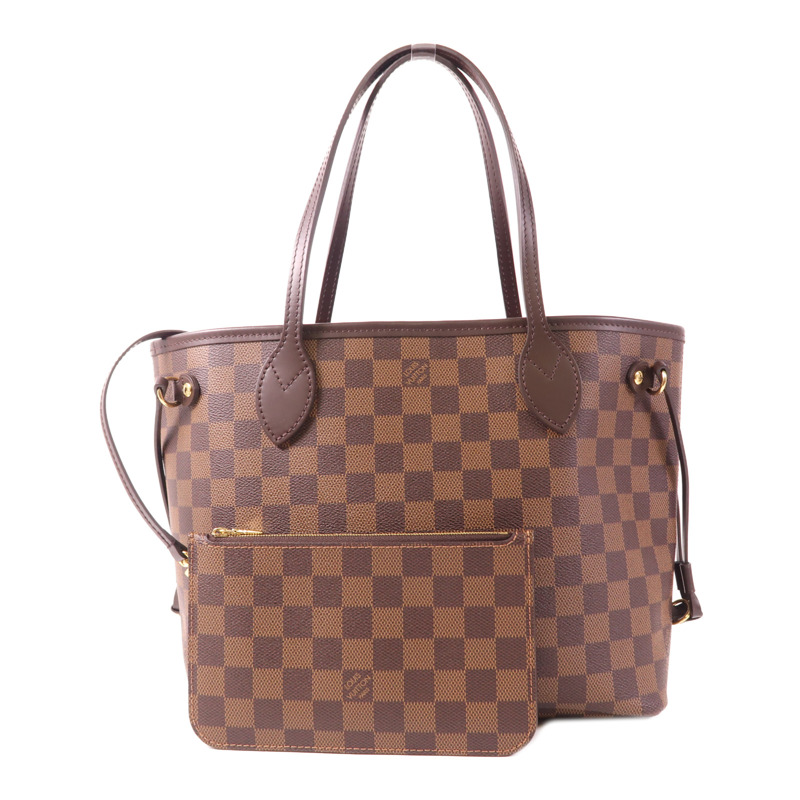LOUIS VUITTON Damier Neverfull PM金扣肩背袋-0