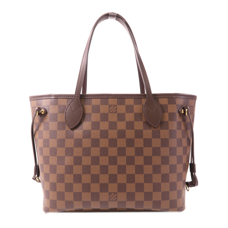 LOUIS VUITTON Damier Neverfull PM金扣肩背袋-1