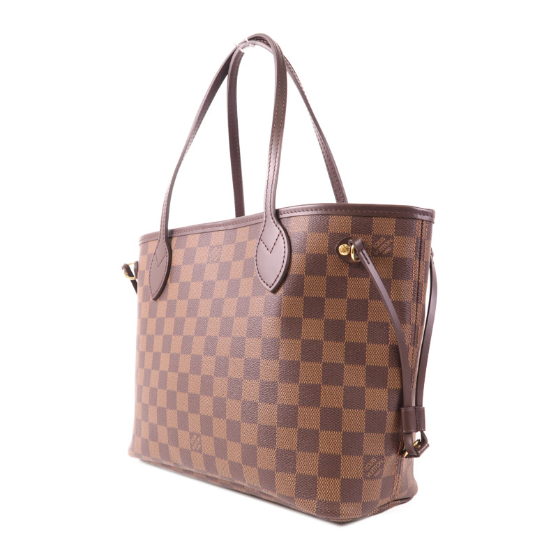 LOUIS VUITTON Damier Neverfull PM金扣肩背袋-2
